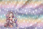 Vorbestellung * Sweet Girl with Unicorn - Eigenproduktion - Pastel Herzen